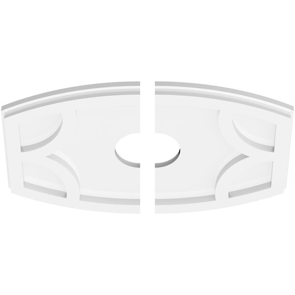 Kailey Architectural Grde PVC Contemporary Ceiling Medallion, 16W X 10 5/8H X 3ID X 8 1/2C X 1P